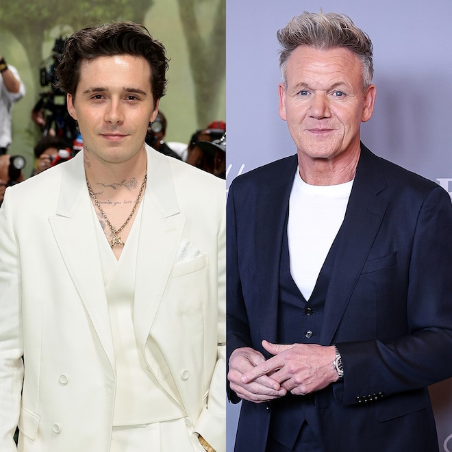 Split of Brooklyn Beckham at 2024 Met Gala and Gordon Ramsay at 2025 GQ Men of the Year